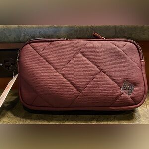 Lug Quilted Crossbody Bag in Burgundy NWT